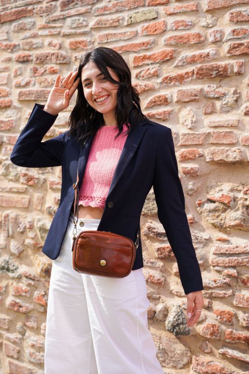 Borsa Donna A Mano Con Tracolla Ynot? Square Bag New York - Foto 8