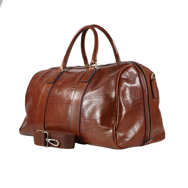 Sac De Voyage En Cuir Biki Milano – Borsone Valigia – Couleur Bordeaux – Vintage Très Peu Utilisé